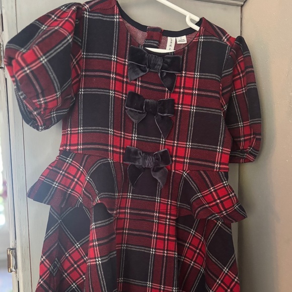 Janie and Jack Girls The Gift Tartan Dress - Picture 1 of 3